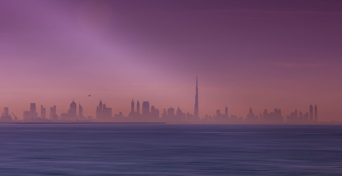 Purple morning in Dubai